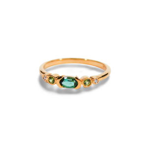 Pebble Gemstone Ring (Green Tourmaline)