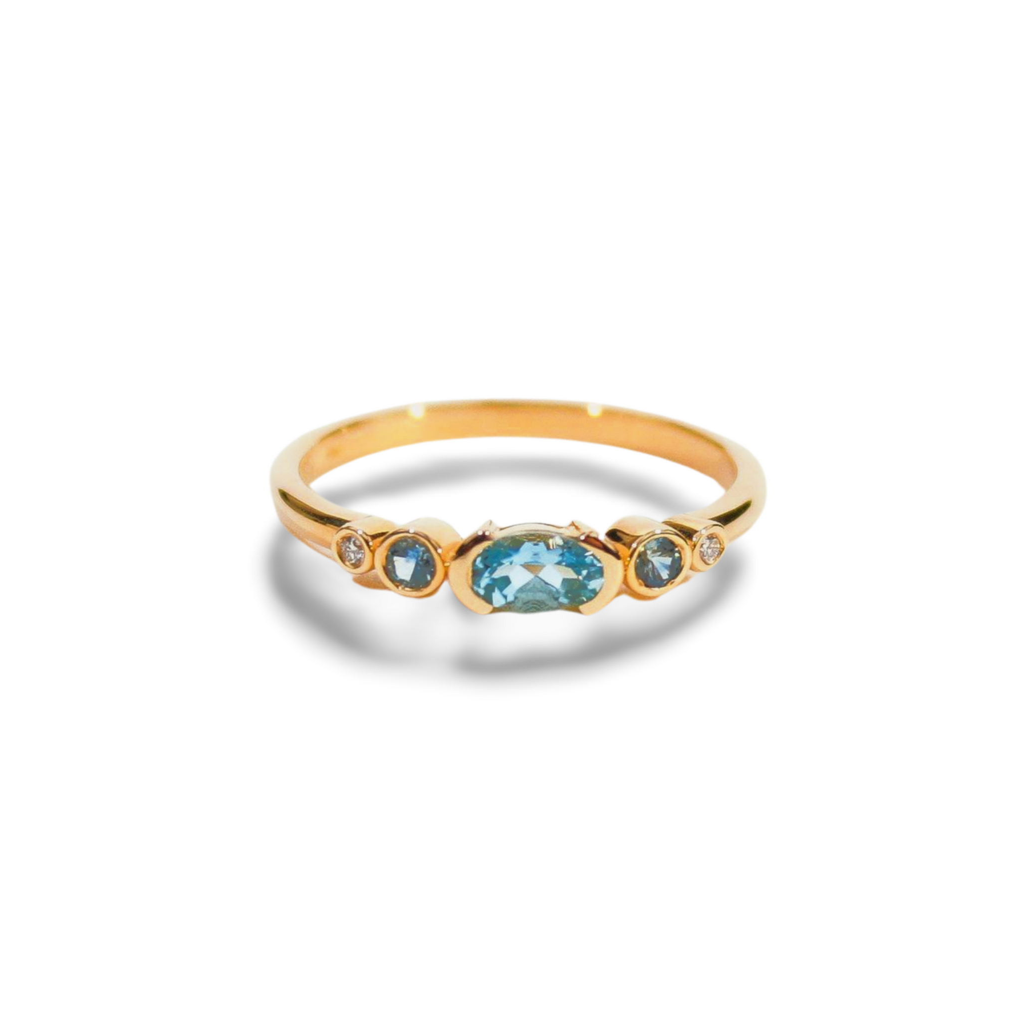 Pebble Gemstone Ring (Aquamarine)