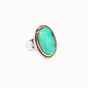 Green Valley Turquoise Two Toned Ring