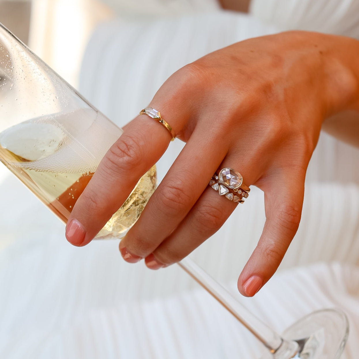 Dakota Hexagon Diamond Ring - Main Image