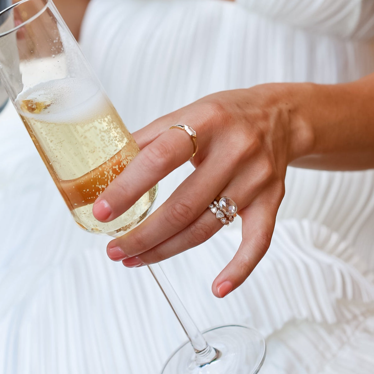 Caroline White Rosecut Diamond Ring