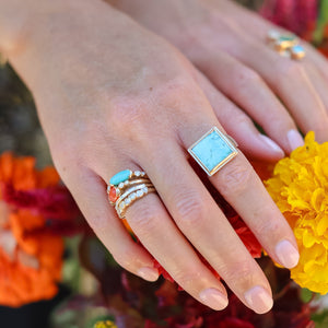 Viga Turquoise and Diamond Ring No. 2