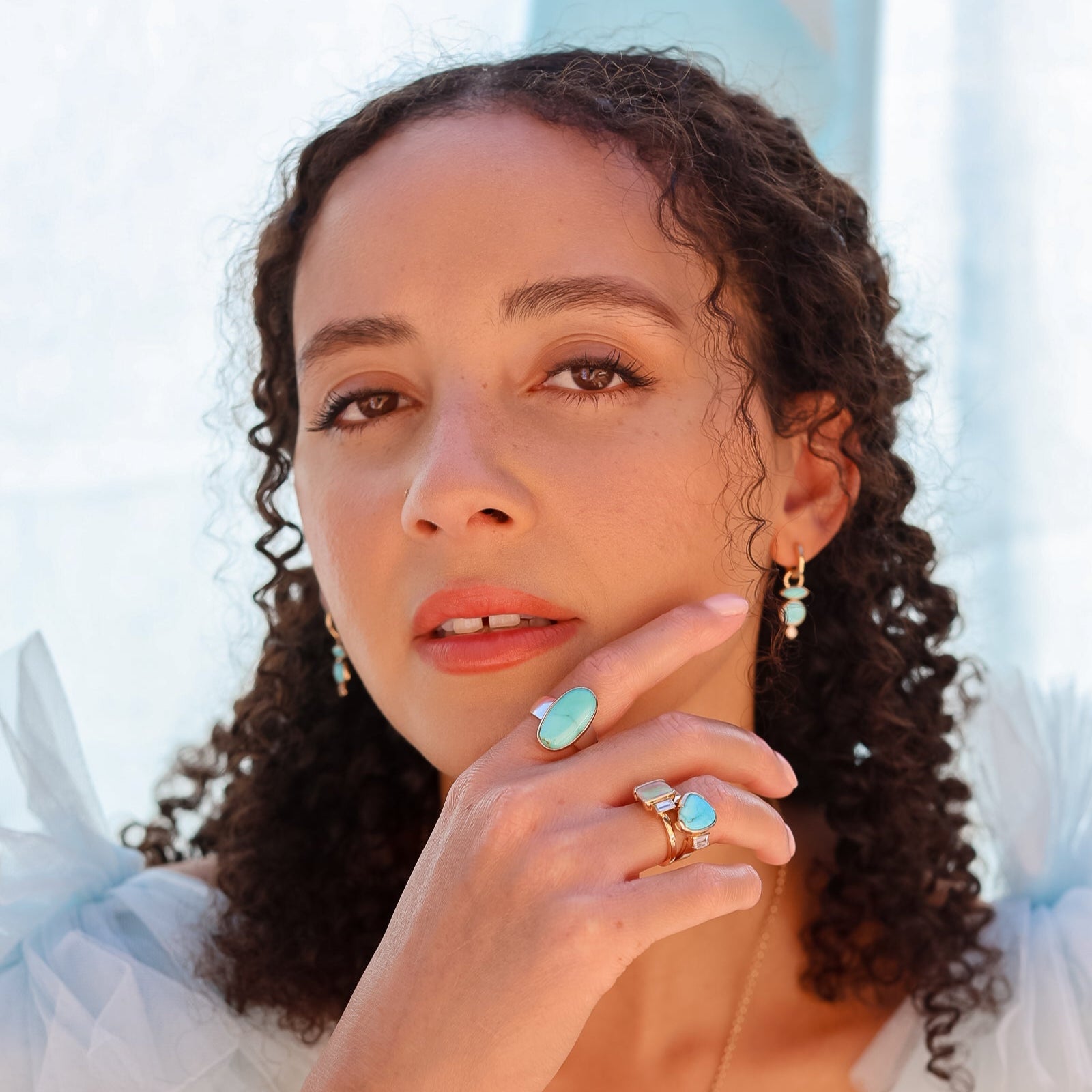 Twilight Turquoise Two-Toned Ring