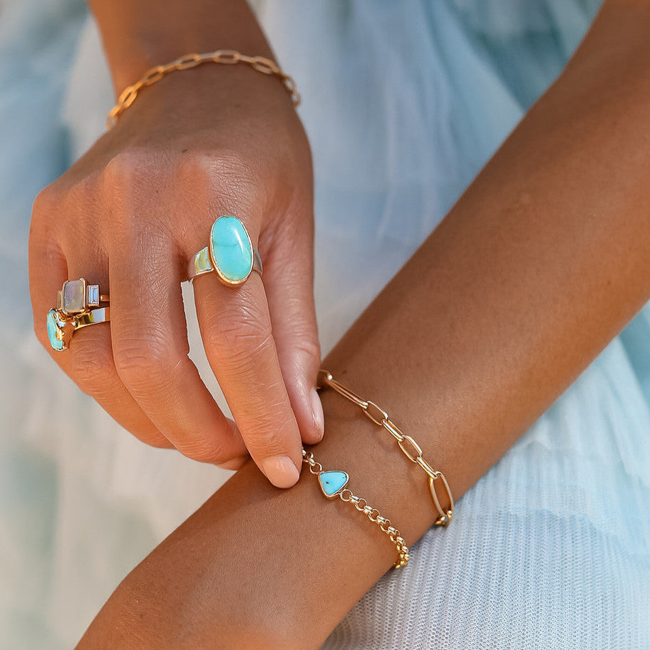 Twilight Turquoise Two-Toned Ring