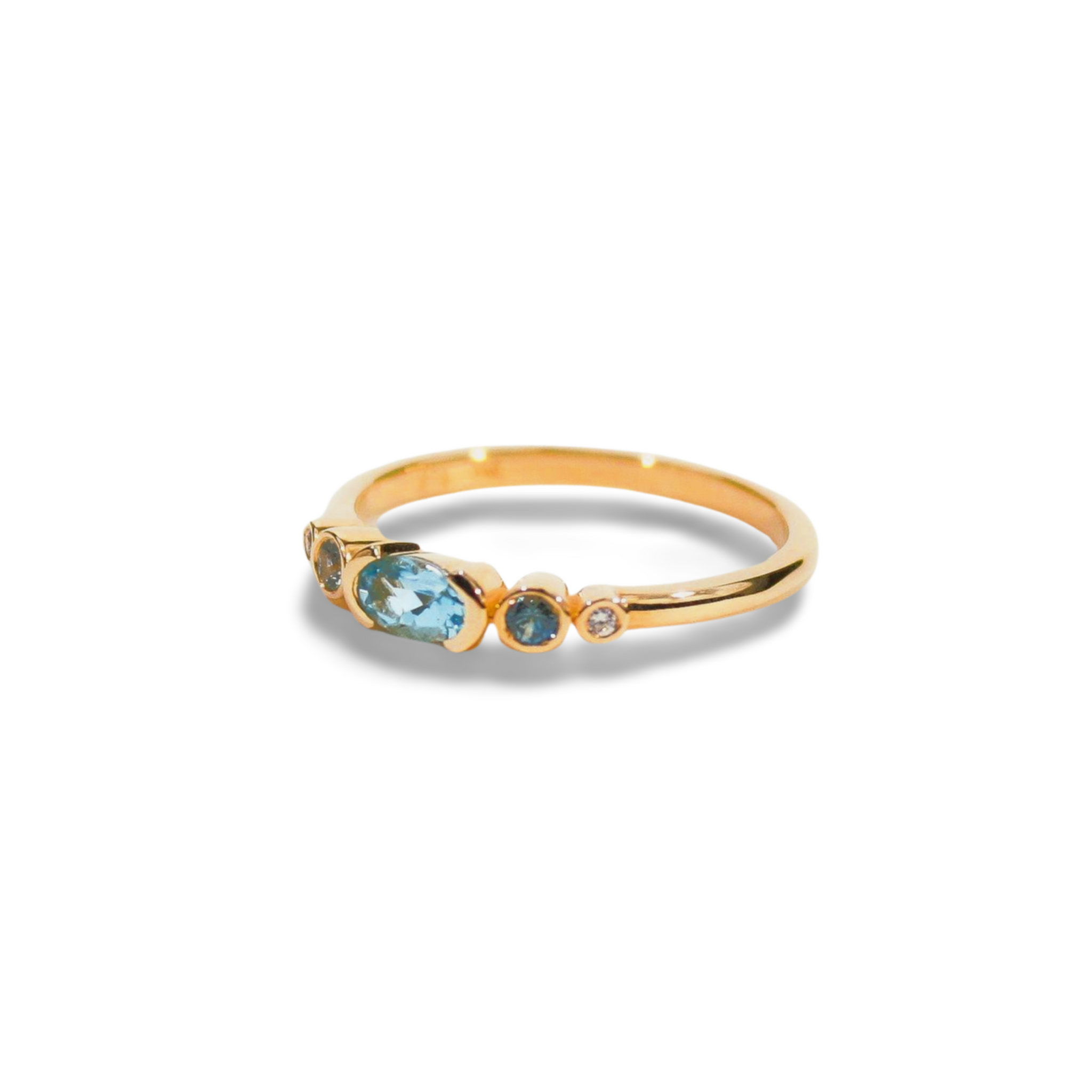 Pebble Gemstone Ring (Aquamarine)