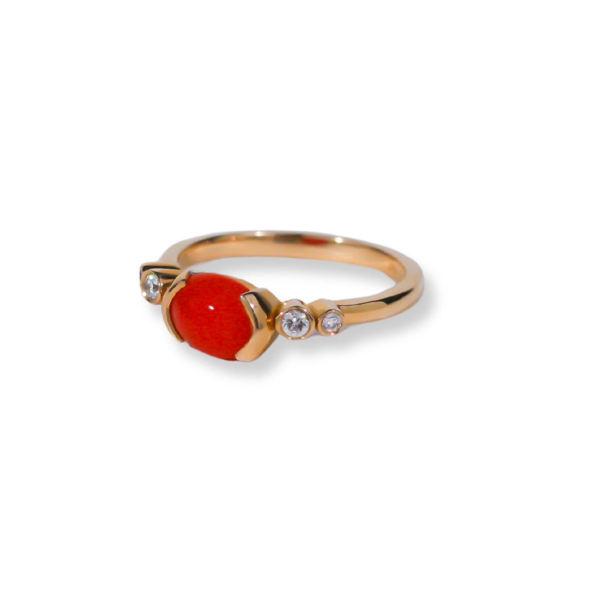 Viga Coral and Diamond Ring No. 1