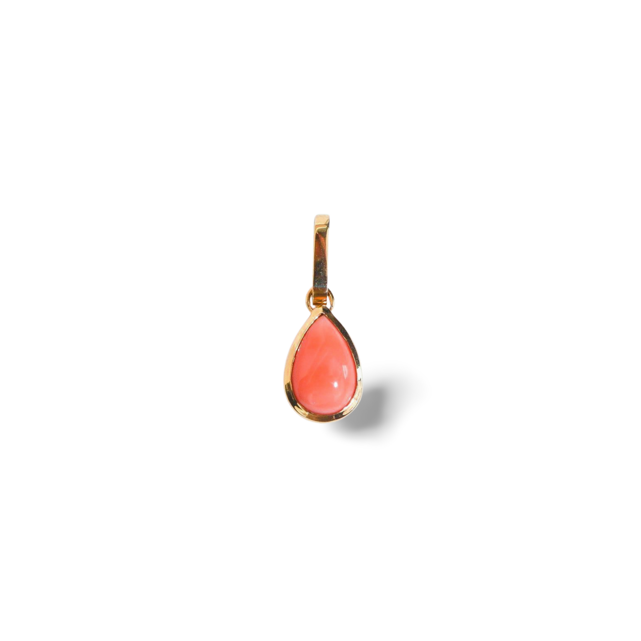 Coral Teardrop Pendant